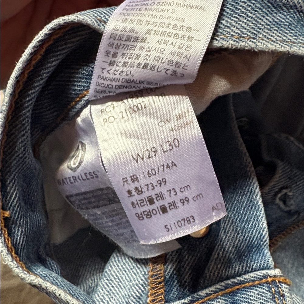 Levi's Straight Blue Jeans - Picture 3 of 5
